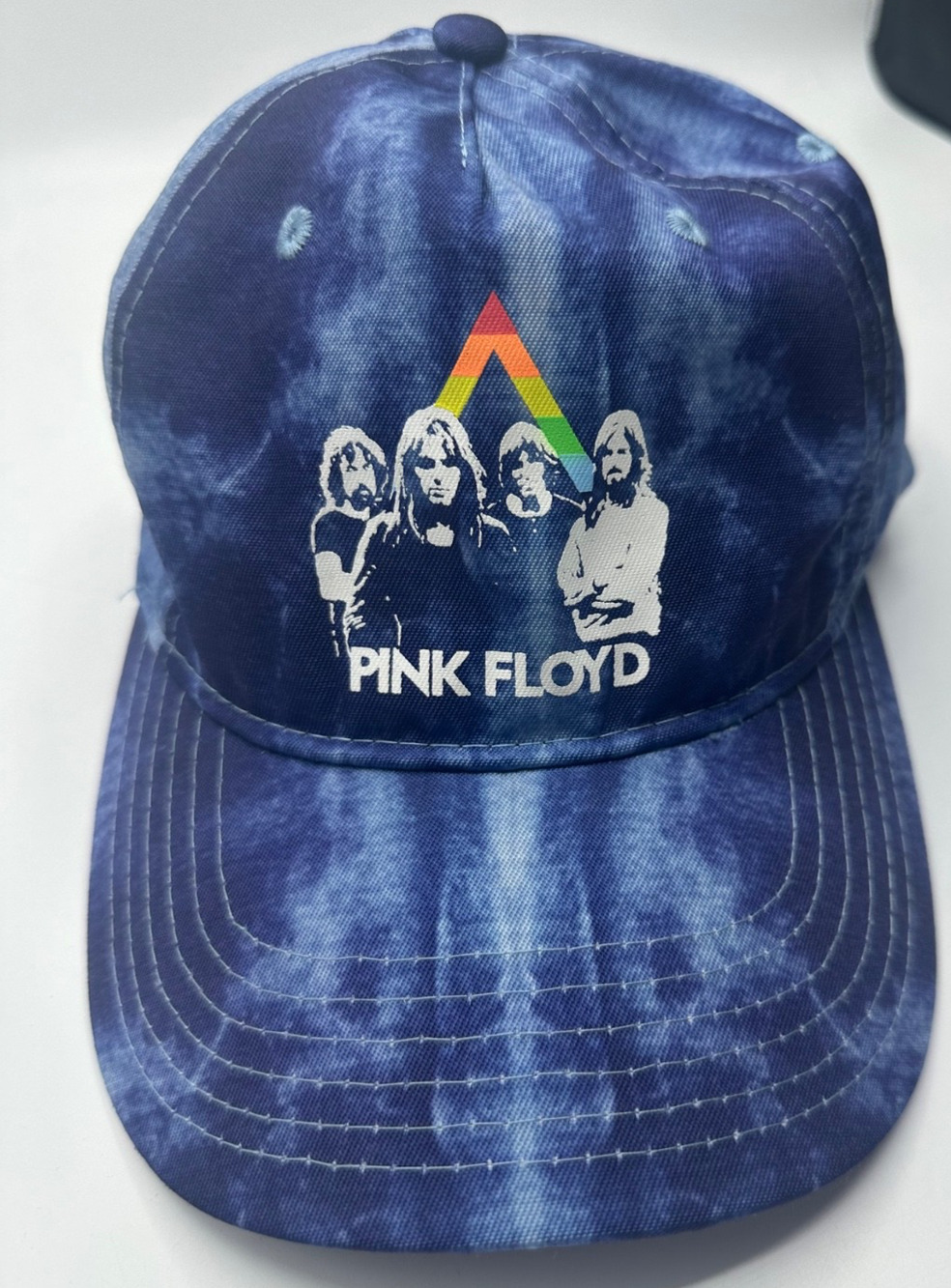 OSFM Pink Floyd Hat Blue Tie Dye Pattern H3 Headwear Adjustable 2022
